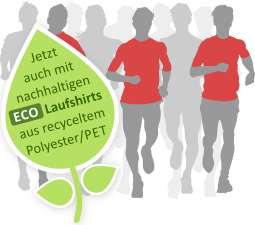 Jetzt auch mit nachhaltigen ECO Laufshirts aus recyceltem Polyester/PET